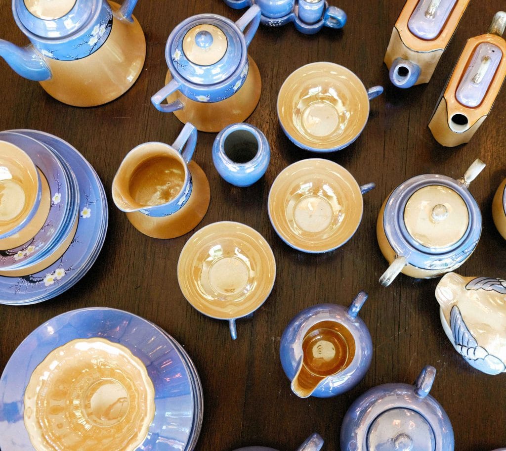 Pottery Tea Pots and Cups
