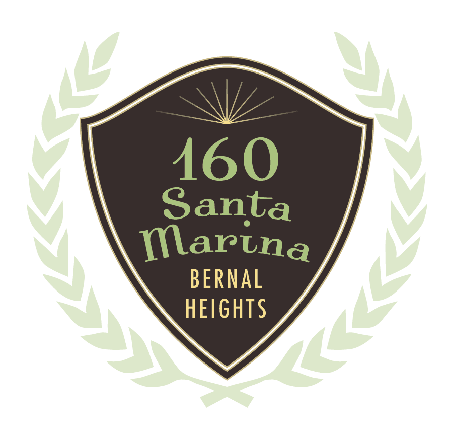 Logo in shield shape for 160 Santa Marina